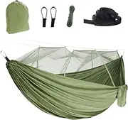 Hammock with Net - Portable Hammock Net,Compact Breathable Lightweight Waterproof Camping Accessories for Backyard Outside Travel Survival Outdoor Hiking Backpacking