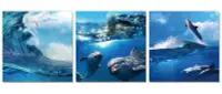 在飛比找Yahoo!奇摩拍賣優惠-聚鯨Cetacea﹡Art【海洋TC-20610ABC印製畫