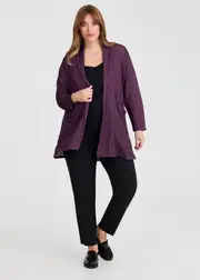 [TS] Taking Shape Ottoman Rib Knit Cardigan Size 18 in Orchid - Plus Size Women's Clothing Orchid