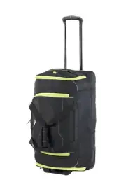 High Sierra Ultimate Access 3 Wheeled Duffle, Black/ Lime Green, 66cm
