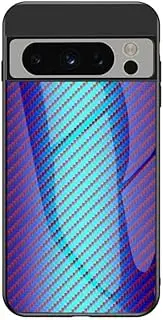 Compatible with Samsung Galaxy Note8 N950F Case,Anti-Drop 2 in 1 (PC Glass Back Panel+TPU) Phone Case Cover Blue