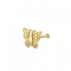 Solid 14K Gold Butterfly Nose Stud New