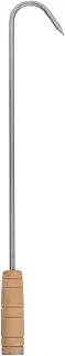 TINEASUR Stainless Steel Meat Hook with Handle Durable BBQ Tool for Outdoor Grilling for Seafood Meats Vegetables and Appetizers Sturdy Construction for Reliable Cooking