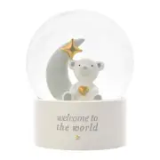 Bambino Teddy Water Globe Welcome to the World New Born, Christening Baby Shower