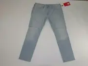True Religion Men's Geno Slim Moto Jeans Size 46 x 34 NWT Kettle Light Wash