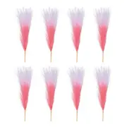 8 Pcs 17 Inch Faux Pampas Grass Artificial Boho Decor Gradient Pink