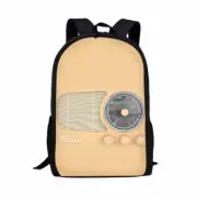 Yellow Radio Board17" Backpack Schoolbag Shoulder Satchel Bookbags School Bag