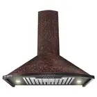 AKDY Wall Mount Range Hood LED Light Push Button Control Removable Grease Filter