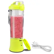 Total Chef Portable Blender, 20 oz (600 mL) Cordless Personal Blender for Smoothies and Shakes, Type-C USB Rechargeable Mini Blender, Leakproof Travel Lid, 6 Stainless Steel Blades, Neon Green