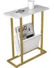 Small Narrow Side Table for Small Spaces, 17.7" W Slim End Table Magazine Tab...