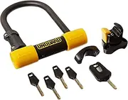 OnGuard Bulldog Mini DT U-Lock with 4-Feet Cinch Loop Cable (Black, 3.55 x 5.52-Inch)