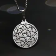 God Star Sigil Meteorite pendant, Muonionalusta Necklace, Demonic Gatekeepers