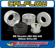 Chrysler Big Block 383 400 440 Gilmer Drive Kit Silver Billet Aluminium w/Belt