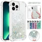 For iPhone 16 15 14 13 12 11 Plus Pro Max 7 8 XS Case Liquid Glitter Bling Cover