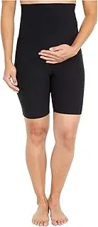 [Beyond Yoga] Maternity Spacedye Empire Waisted Biker Shorts Darkest Night LG (US 10-12) 7