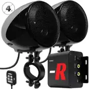 TN4-R 4" Waterproof Motorcycle Bluetooth Stereo Speakers Amplifier Audio System