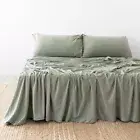 Bambury Size King Single BedT Organica Sheet Set Sage Bedding Organic Cotton