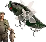Half Fish Lure - River Fishing Lure Bass Fishing Lure |.Floating Realistic 7.5cm Freshwater Fishing Lure for Sea Pond