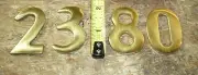 Imperial Mailbox Numbers Brass 2" Replacement Address No Screws 0-9 3M Selfstick