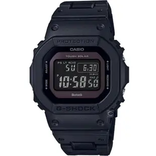 【CASIO 卡西歐】G-SHOCK 5600經典新高峰個性太陽能電波藍芽錶-黑紫(GW-B5600BC-1B)