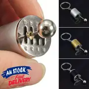 Gear Keychain Fob Ornament Box Mini Small Model Key Chain Shifter Ring Metal
