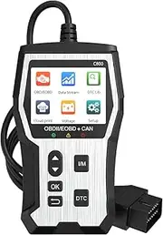 OBD2 Scanner Diagnostic Tool, Car Code Readers and Scan Tools for All Cars After 1996，Metal Shell Design,More Durable,Ensuring More Stable and Reliable Detection Signals (Black)