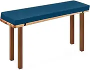Outdoor Bench Cushion: 43-87" L×9-16" W FadeResistant Patio Furniture Cushions - Nonslip Bench Pad Cushion with Removable Cover for Garden Swing Porch Sofa Settee(Blue,110x40cm)