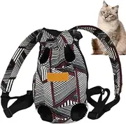 Cat Carrier Bag,Breathable Travel Portable Cat Carrier Bag with Wide Shoulder Straps - Multi-Purpose Dog Chest Backpack with Built-in Safety Lock for Driving