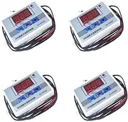 4PCS XH-W3002 10A Microcomputer Digital Temperature Controller Digital Display Thermostat Control Switch with NTC 10K Thermistor Sensors Digital Temperature Probe (12V)