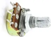 Aexit B2K (Control electrical) 2K ohm Split Shaft 3 Pins Single Turn Rotary (64ry17qf308) Taper Potentiometer