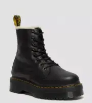 Dr. Martens Jadon Boot Leather Faux Fur Lined Platforms - Women’s 7