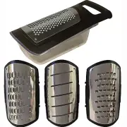 Cheese Box Grater Mandolin Slicer Lemon Zester Handheld with 4 Blades