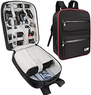BUBM Game Bag Backpack, Travel Gear Carry Case for PS4 Pro Game Console and Accessories, Lightweight and High Capacity, Compatible with PS4, PS4 Slim, PS4 Pro, Xbox, Xbox One S