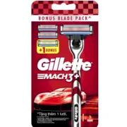 Gillette Mach3+ Cartridge B Razor (1 Handle + 3 Blades)