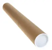 3"x30" Heavy Duty Kraft Mailing Shipping Tubes with Caps - 5 pcs