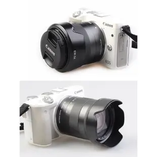 佰卓EW-54遮光罩 適用佳能18-55 STM鏡頭 微單EOS M M2 M3 相機配件52mm 可反扣防刮防碰撞保護