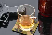 在飛比找露天拍賣優惠-武SHOW 子彈 鑲嵌 玻璃杯 M ( 威士忌杯酒杯創意小物