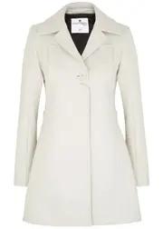 Courrèges Belted Wool-blend Coat - White - 10 10