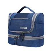 Waterproof Hanging Travel Toiletry and Cosmetic Bag Large Makeup Organizer Portable Case -Blue