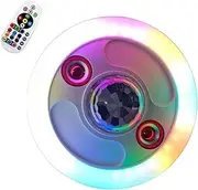 scyca Disco Ball Light Bulb with Music, Disco Music Synchronized DJ Stage Lighting, Disco Party Bulb, Screw-in Ring Bulb with High Brightness, RGB Magic Ball Light for