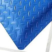 Anti Fatigue Mat Width 130Cm Anti Fatigue Floor Mat Industrial Heavy Duty Standing Mats 20Mm Thick Sponge Base Industrial Floor Mats for Workplace Garage Kitchen Shop Office(Blue)(130×160Cm)