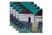 4pc Thirstystone Square Hepburn Jute Coaster Drinks Beverage Coffee Decor Set