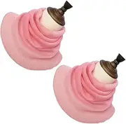 [COLLBATH] 2Pcs Summer Bib Scarf Thin Sun Protection Face Neck Veil for Women Lightweight Pink Multi Functional Neck Scarf for Outdoor Activities and Fashion Use