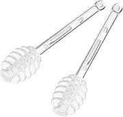 Yardenfun 2 PCS Honey Sticks Food Grade Honey Dipper for Stirring Beverages for Weddings Parties