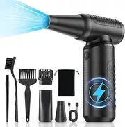 Compressed Air Duster, 200,000 RPM Electric Air Duster for Computer, 3 Gear Adjustable High-Speed Air Blower, 9,000mAh Large Battery Reusable no Canned Keyboard Cleaner for Office, Home, Car