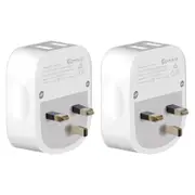 2x Sansai Surge Protected Travel Adapter w/ USB-C And USB-A Port - AU/UK Region