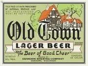 Old Town Lager Beer Label Denmark 9" x 12" Metal Sign