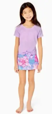 Lilly Pulitzer NWT Girls Mini Kieran Active Tee Purple Iris $42 Size M,L
