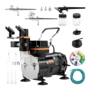 Mini Airbrush Kit with Compressor 3 Spray Guns for DIY and Cake Art