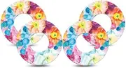 ExpressionMed - Adhesive Patch for Libre (4-pack) - Made in the USA, Waterproof, Split Backing, CGM tape Watercolour Poppies
